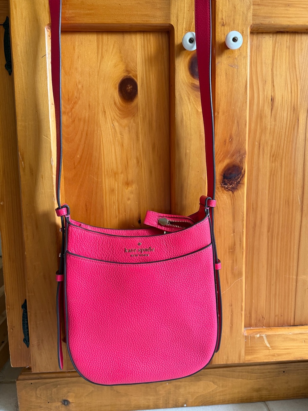 kate spade Hot Pink Pebbled Leather Crossbody Bag
